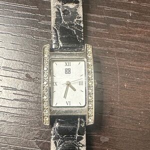 Givenchy Silver Diamond Watch